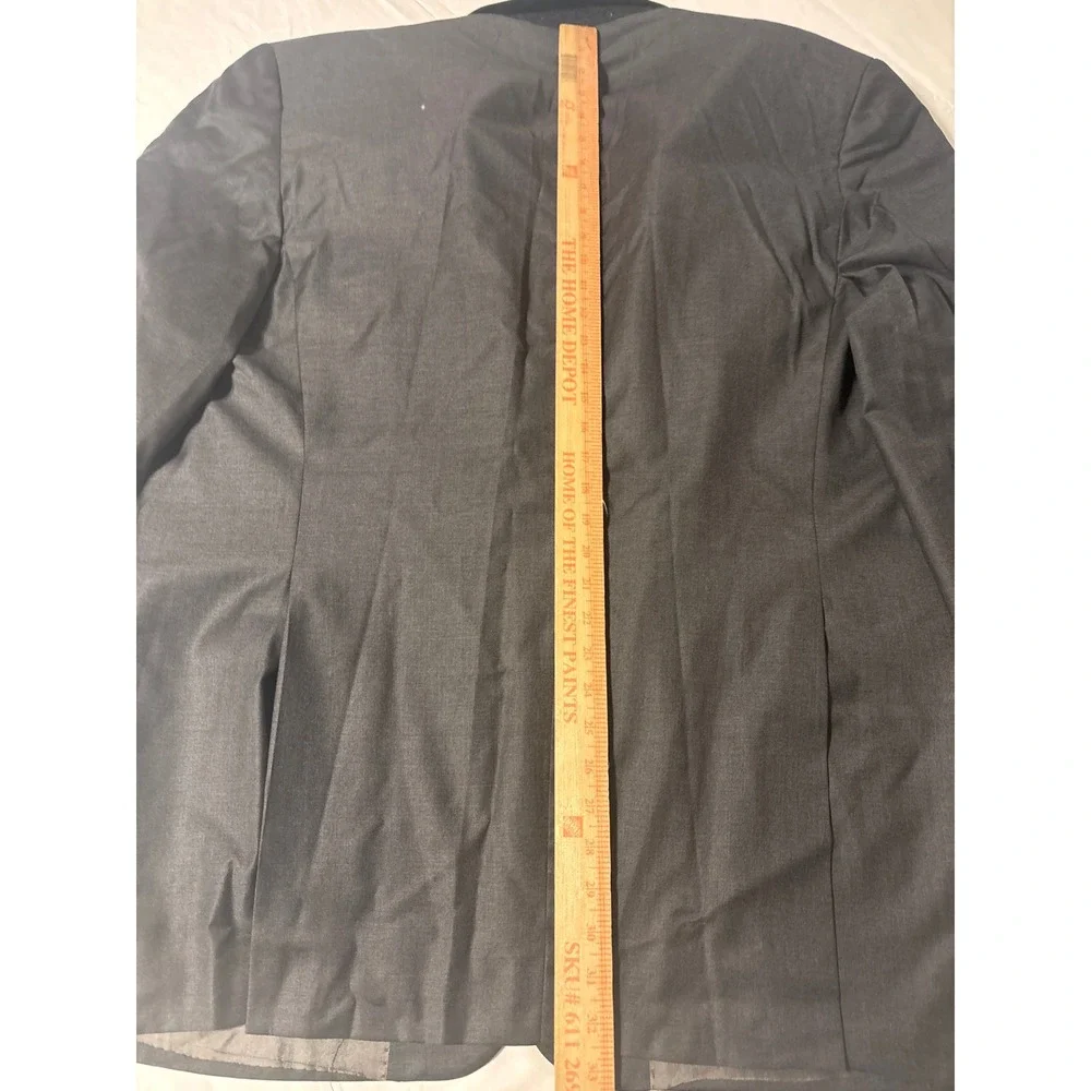 Hickey Freeman  Blazer Mens 46L  Charcoal Grey Good Two Button Wool Sport Coat